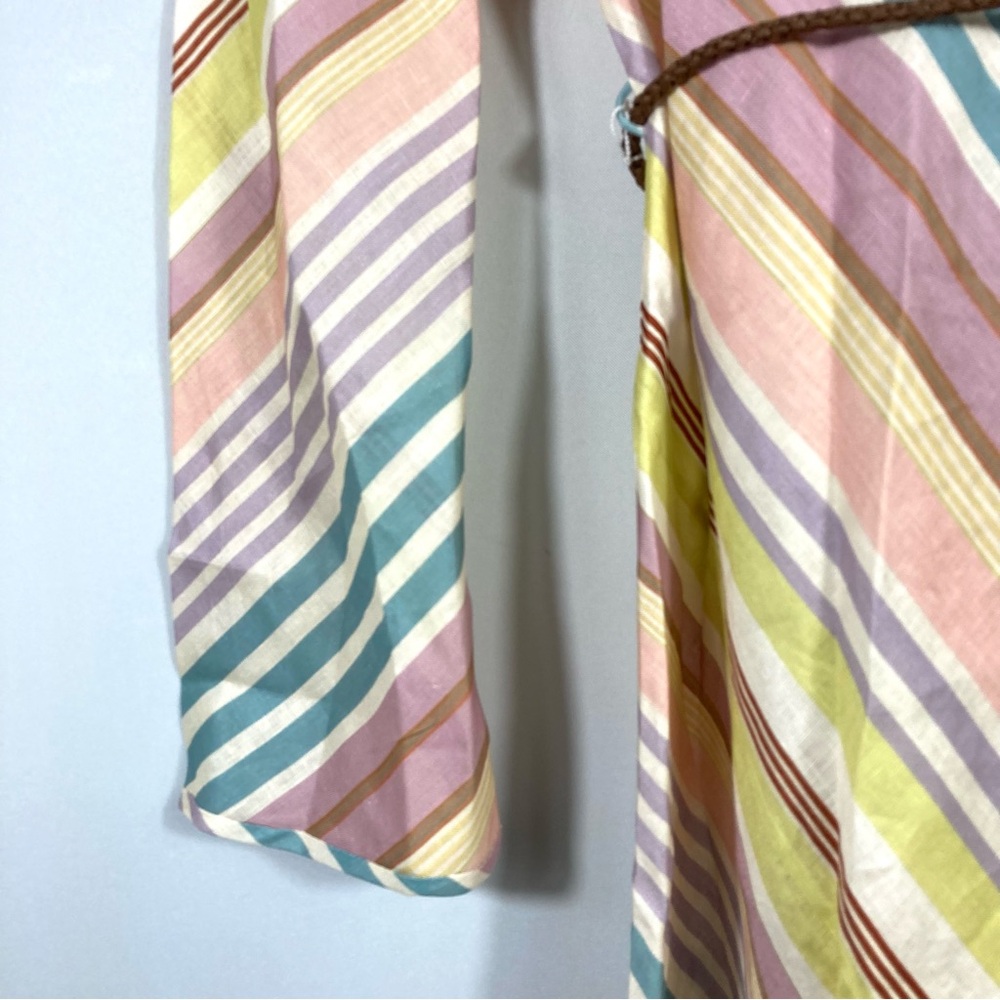 *SOLD* Zimmermann Halliday Stripe Bias Cut Long Sleeve Linen Maxi Dress US 8 NWT - Picture 14 of 15
